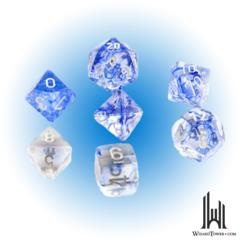 Nebula - Polyhedral 7-die Set - Dark Blue / white